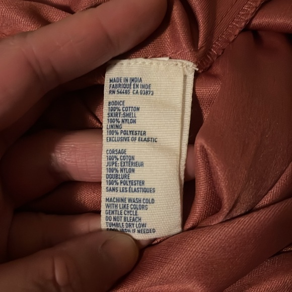 American Eagle Burnt Rose Pink Spaghetti Strap Swiss Dot Lace Bustier Dress XS - Picture 11 of 15